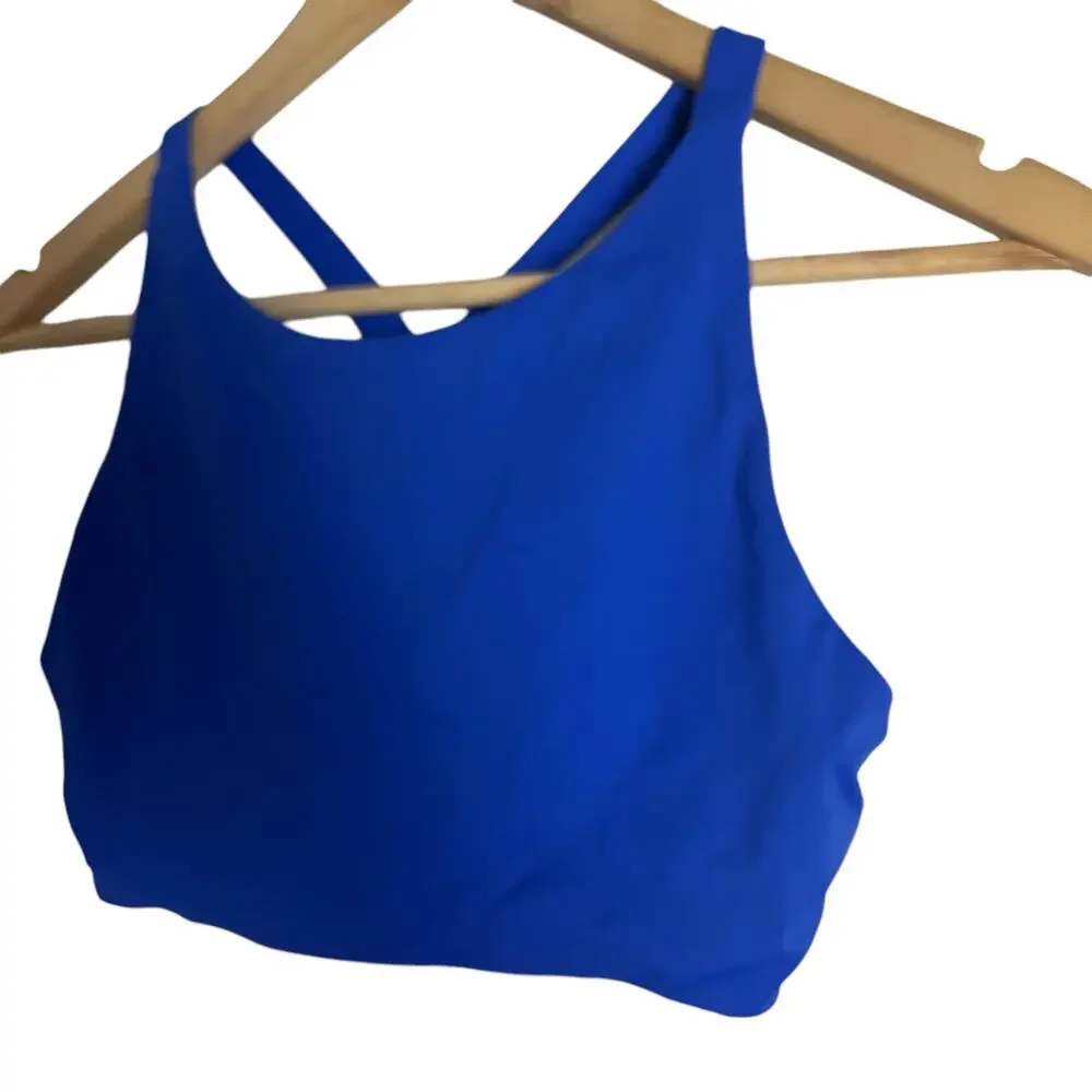 Athleta Blue Racerback Swim Sports Bra Size Small